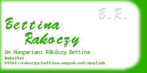 bettina rakoczy business card
